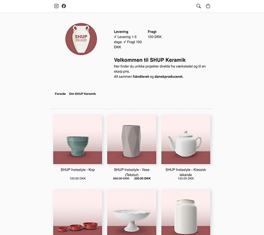 Instastyle design skabelon - Shup webshop