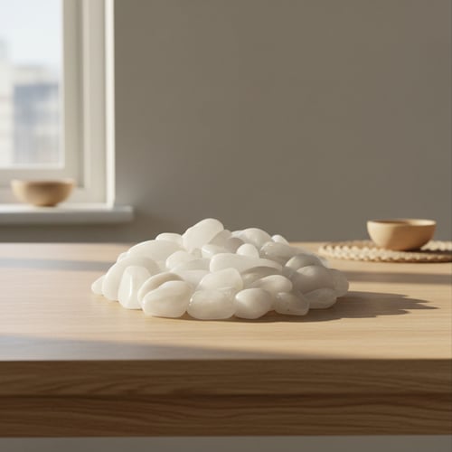 Hvid kvarts lommesten