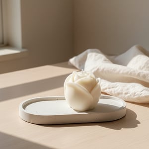 Soja stearinlys "Rose" – produktbillede