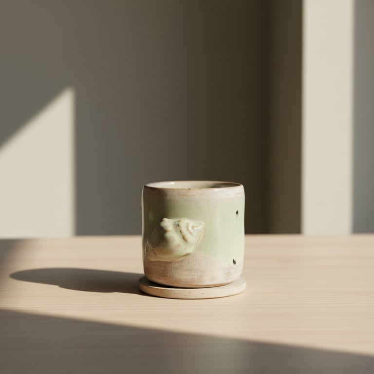 Konkylie krus. 350 ml. H: 8,5 cm