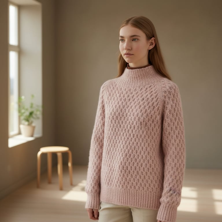 Kit: Dilon Struktursweater i Alpaca Silk og Finuld