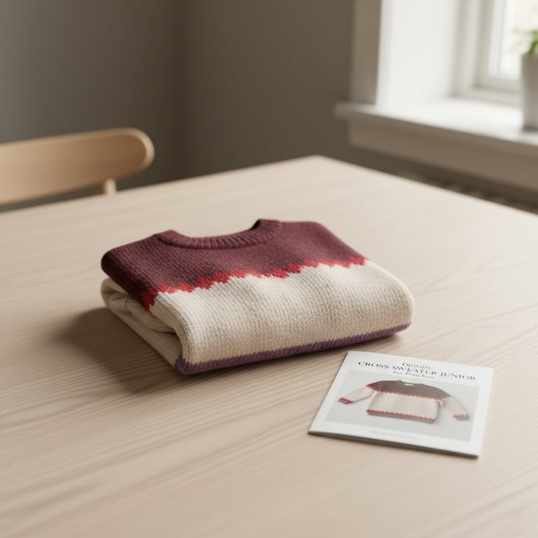 Opskrift: CROSS SWEATER JUNIOR fra PetiteKnit billede 4