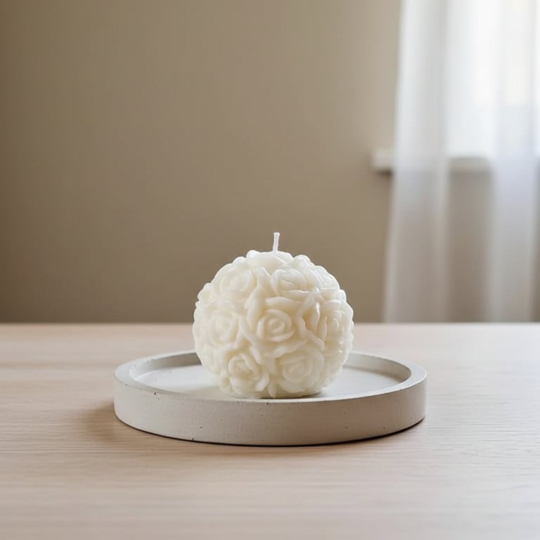 Soja stearinlys "Flowerball"