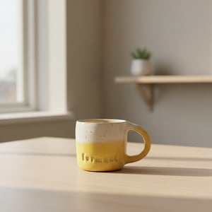 Gul farmand kop. 250 ml. H: 7,5 cm – produktbillede