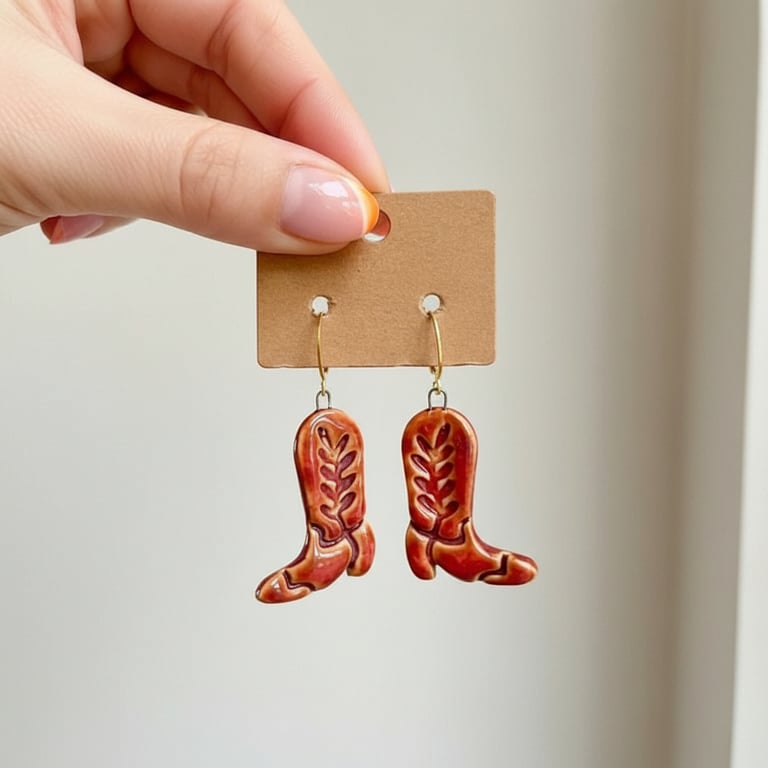 Cowboy Boots Øreringe