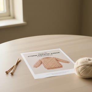 Opskrift: STORM SWEATER JUNIOR fra PetiteKnit – produktbillede