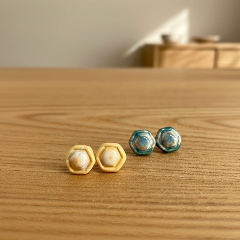 Blå og gul/orange Ørestikkere