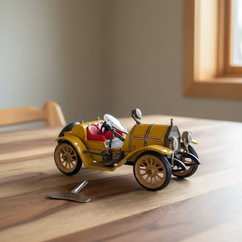 Mekanisk vintage legetøjsbil