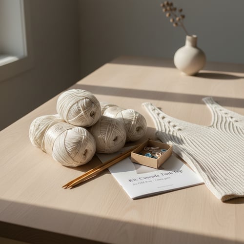 Kit: Cascade Tank Top fra Odd Row - Linea garn - garnkit