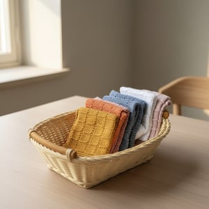 Opskrift: gæstehåndklæder med struktur – produktbillede