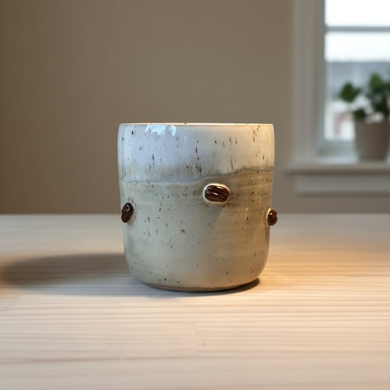 Kaffebønne krus, 370 ml. H: 9 cm