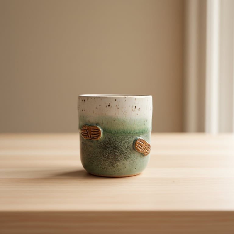 Garnnøgle krus. 350 ml. H: 8,5 cm