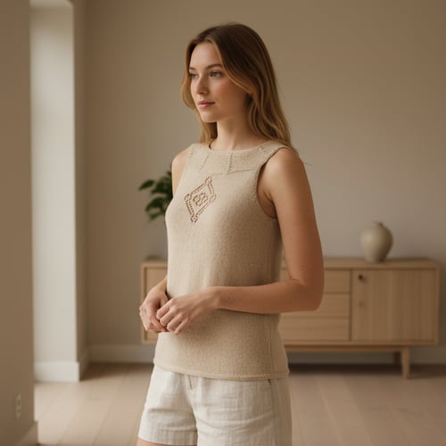 Kit: Sommertop med lille hulmønster 