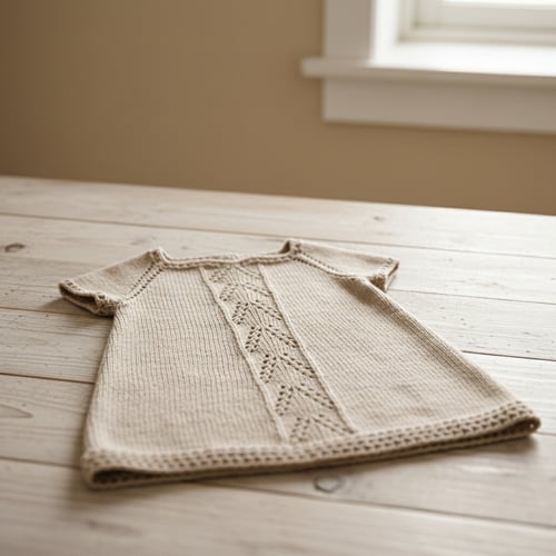 Kit: Babykjole med hulmønster 