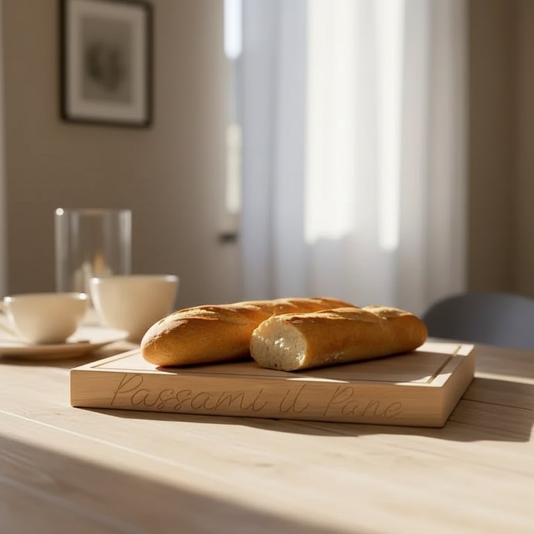 "Passami il pane"- Skærebræt i bøgetræ