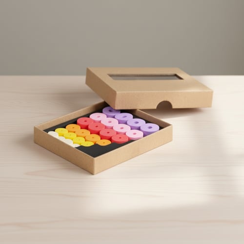 Tilbehør: Maskestoppere 24 stk. i forsk. str. og farver