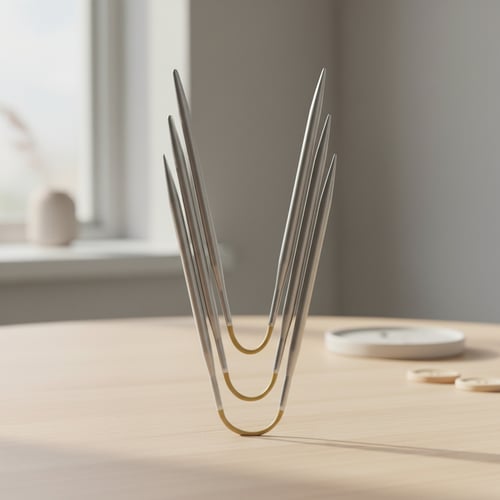 Tilbehør: AddiCraSyTrio short metal strømpepinde 21 cm - Vælg str. 