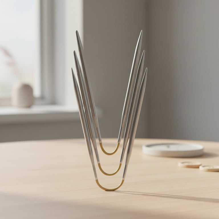 Udstyr: AddiCraSyTrio short metal strømpepinde 21 cm - Vælg str.  billede 2