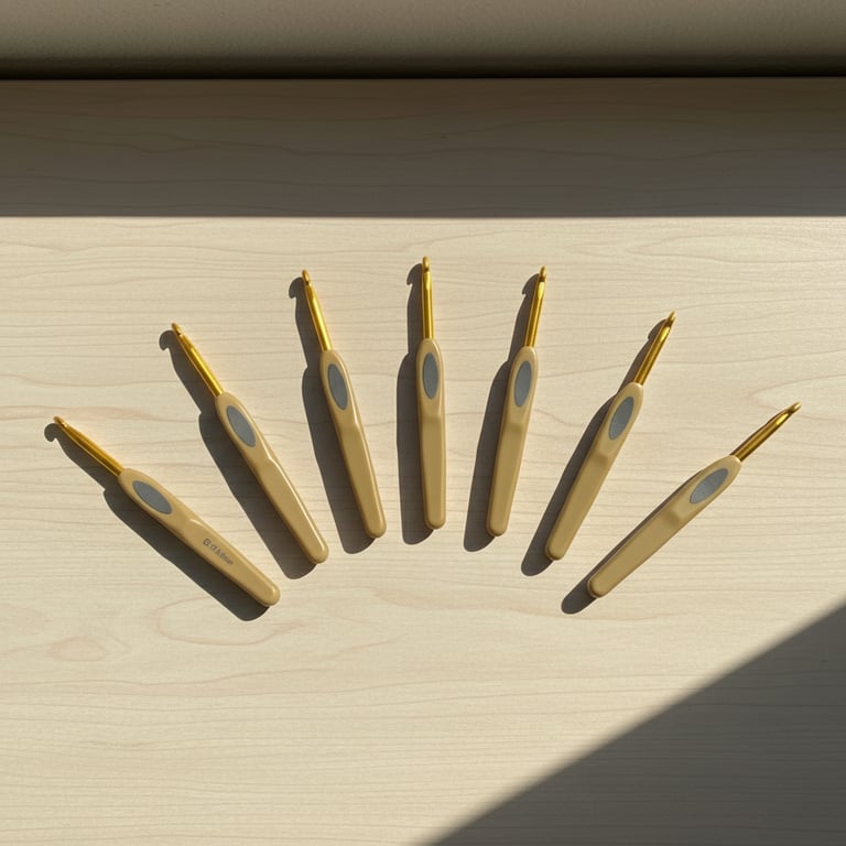 Tilbehør: Hæklenåle fra Clover - alle str. 0,6 mm - 15 mm