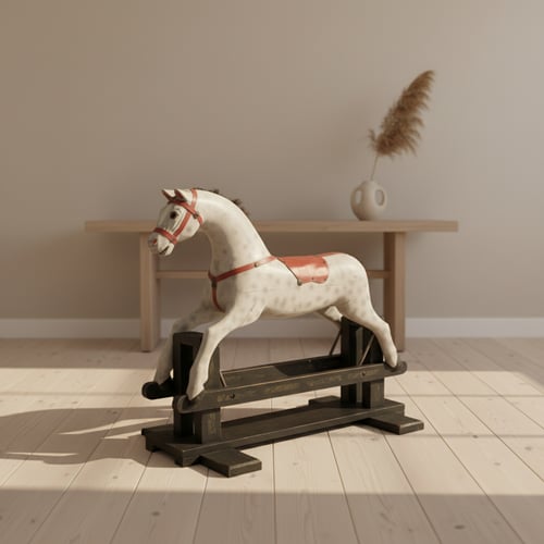 Antik Træ gyngehest