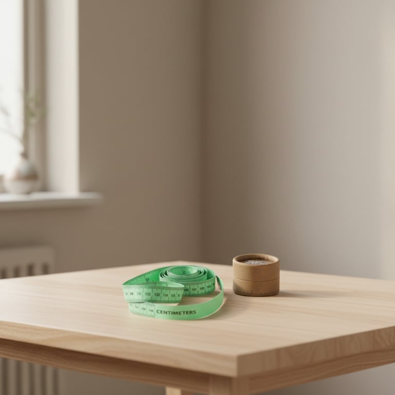 Udstyr: Målebånd (cm mål) i lækker rund æske billede 2