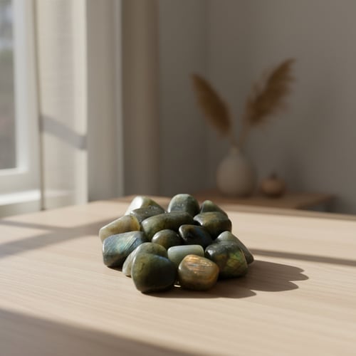 Labradorit lommesten