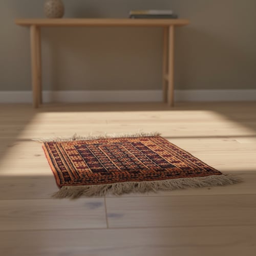 Håndknyttet dørmåtte 