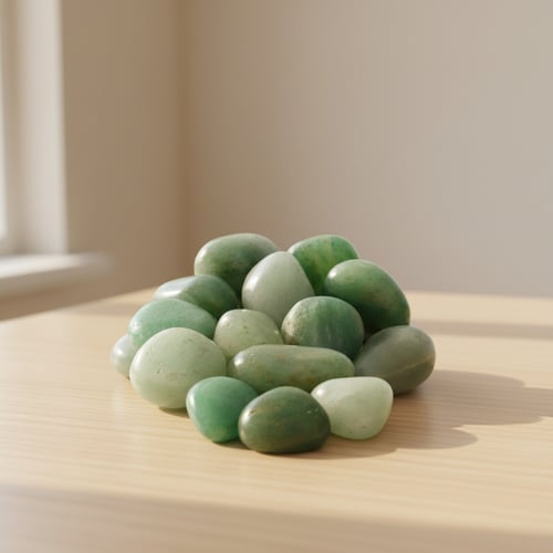 Grøn aventurin lommesten