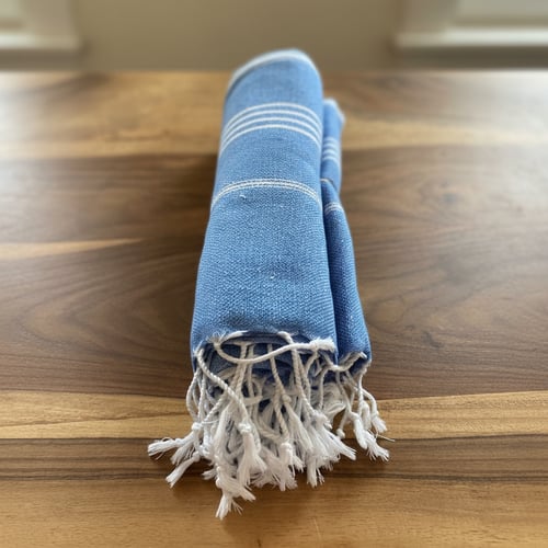 Hammam håndklæde - Lys Kobolt Blå