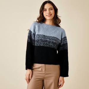 Opskrift: GRADIENT RAGLANBLUSE - garn: Hannah by Permin – produktbillede