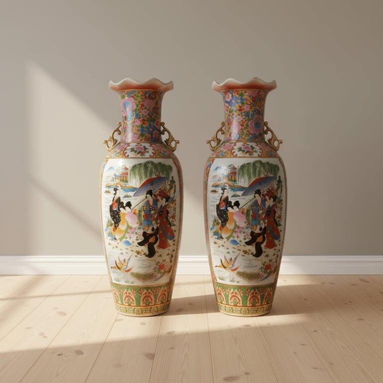 Kinesiske Gulv vaser - 90 cm. billede 4
